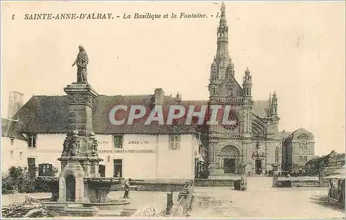 Cartes postales Sainte Anne d'Auray La Basilique et la Fontaine