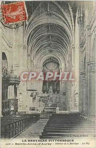 Ansichtskarte AK Sainte Anne d'Auray Interieur de la Basilique Orgue