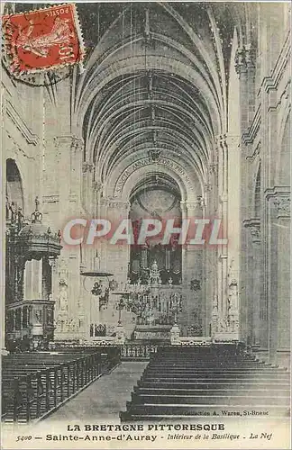 Cartes postales Sainte Anne d'Auray Interieur de la Basilique Orgue