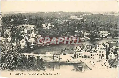 Cartes postales Auray Vue generale de la Riviere