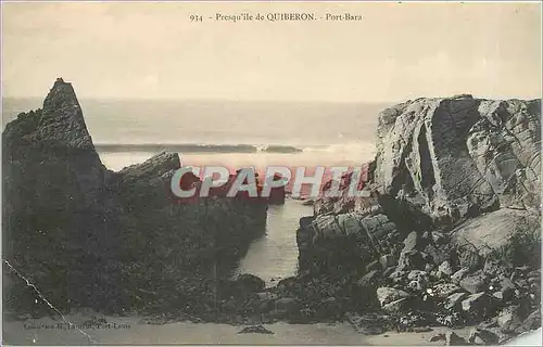 Ansichtskarte AK Presqu'ile de Quiberon Port Bara