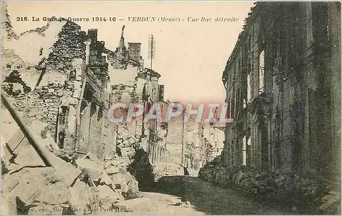 Ansichtskarte AK Verdun Meuse Une Rue detruite