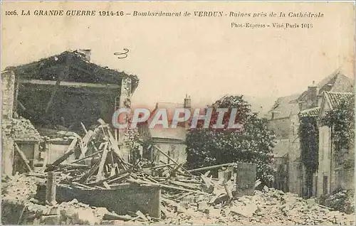 Cartes postales Bombardement de Verdun Ruines pres de la Cathedrale