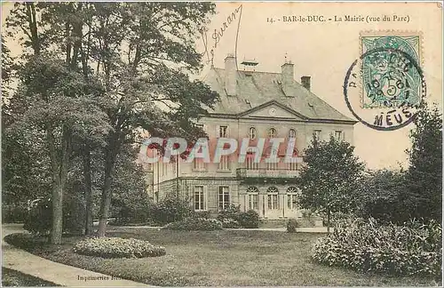 Cartes postales Bar le Duc La Mairie vue du Parc