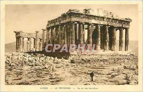 Ansichtskarte AK Athenes Le Parthenon Vue du cote Nore Ouest