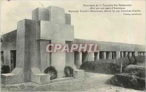 Cartes postales Monument de la Tranchee des Baionnettes offert par nos amis d'Amerique