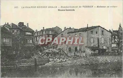 Cartes postales Bombardement de Verdun Maisons en Ruines