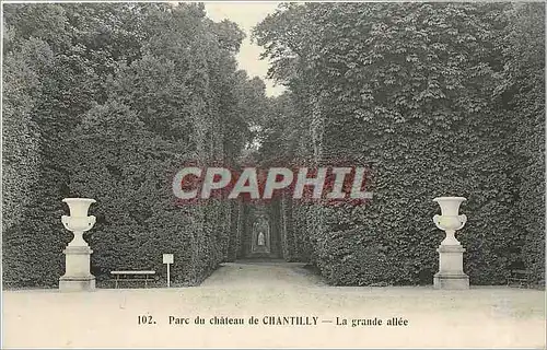 Cartes postales Parc du Chateau de Chantilly La grande allee