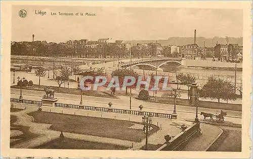 Cartes postales Liege Les Terrasses et la Meuse