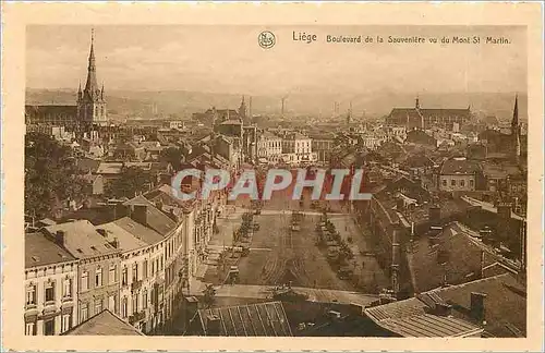 Cartes postales Liege Boulevard de la Sauveniere vu du Mont St Martin