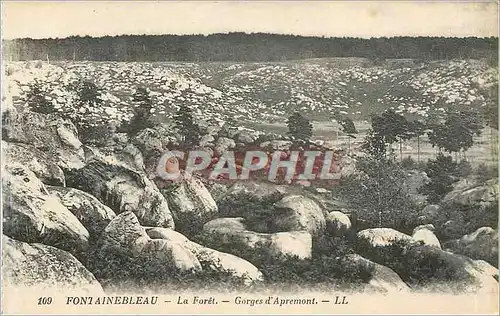 Ansichtskarte AK Fontainebleau La Foret Gorges d'Apremont