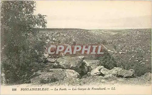 Ansichtskarte AK Fontainebleau La Foret Les Gorges de Franchard