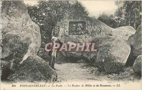 Ansichtskarte AK Fontainebleau La Foret Le Rocher de Millet et de Rousseau