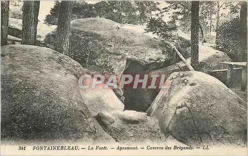 Ansichtskarte AK Fontainebleau La Foret Apremont Caverne des Brigands