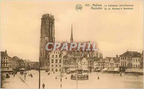 Cartes postales Malines La Cathedrale Saint Rombaut