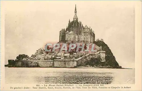 Ansichtskarte AK Le Mont Saint Michel Les Remparts Cote Est