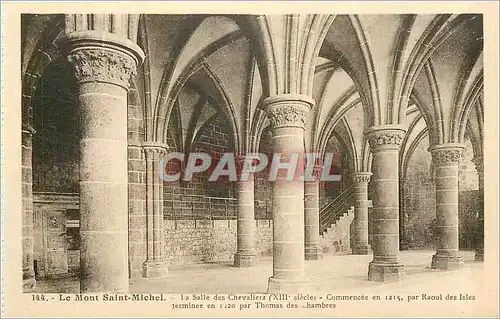 Cartes postales Le Mont Saint Michel La Salle des Chevaliers