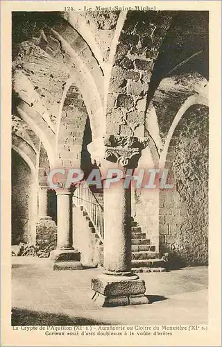 Cartes postales Le Mont Saint Michel La Crypte de l'Aquillon