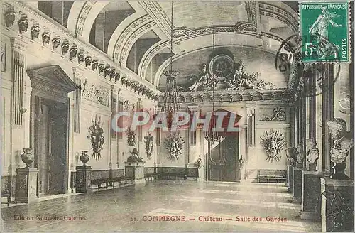 Cartes postales Compiegne Chateau Salle des Gardes