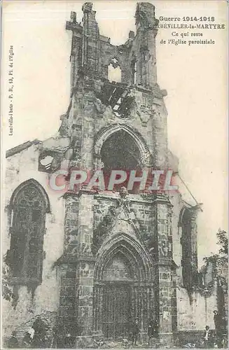 Cartes postales Gerbeviller la Martyre Ce qui reste de l'Eglise paroissiale