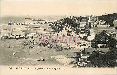 Cartes postales Arcachon Vue generale de la Plage