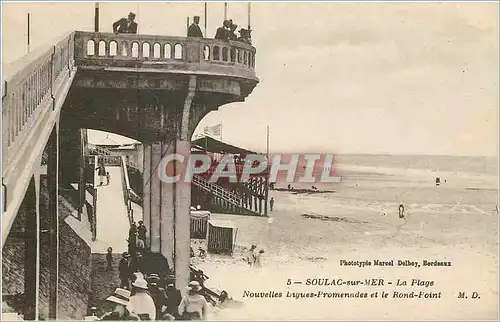 Cartes postales Soulac sur Mer La Plage Nouvelles Ligues Promenade et le Rond Point