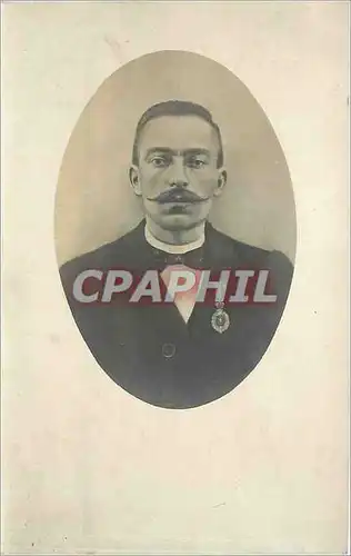 CARTE PHOTO Homme Medaille