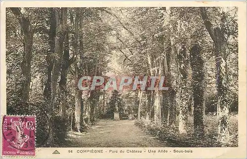 Cartes postales Compiegne Parc du Chateau Une Allee Sous Bois