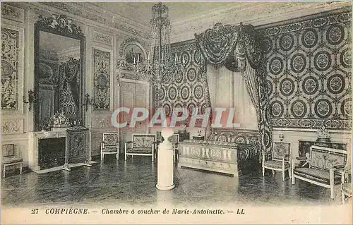 Cartes postales Compiegne Chambre a coucher de Marie Antoinette