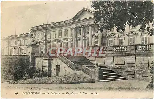 Cartes postales Compiegne Le Chateau Facade sur le Parc