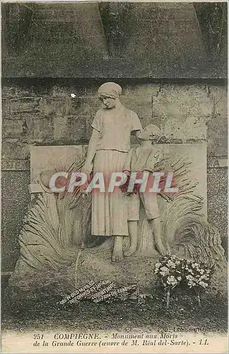 Cartes postales Compiegne Monument aux Morts de la Grande Guerre