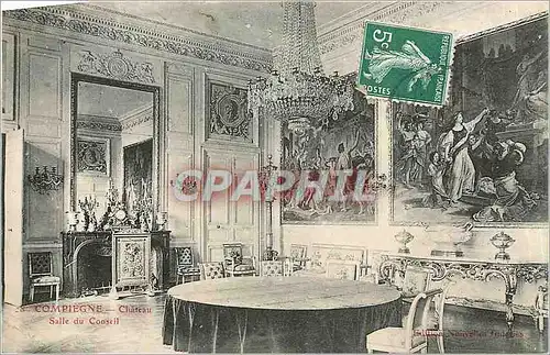 Cartes postales Compiegne Chateau Salle du Conseil