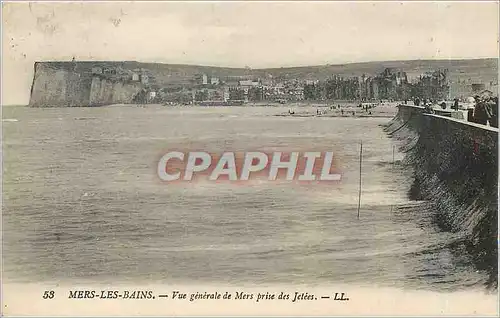 Cartes postales Mers les Bains Vue generale de Mers prise des Jetees
