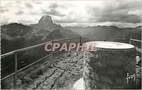 Moderne Karte L'Artouste BP Table d'Orientation du pic de la Sagette et le pic du Midi d'Ossau