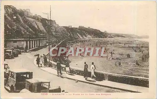 Ansichtskarte AK Biarritz La Plage de la Cote des Basques