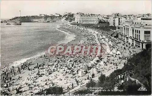 Moderne Karte Biarritz Vue generale de la Plage