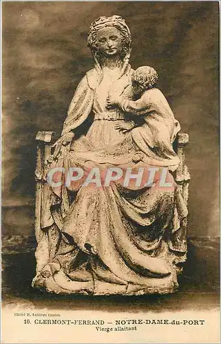 Cartes postales Clermont Ferrand Notre Dame du Port Vierge allaitant