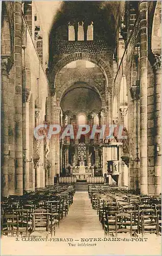 Cartes postales Clermont Ferrand Notre Dame du Port Vue interieure