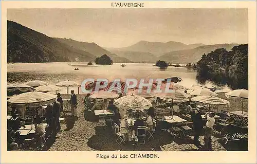 Cartes postales L'Auvergne Plage du Lac Chambon