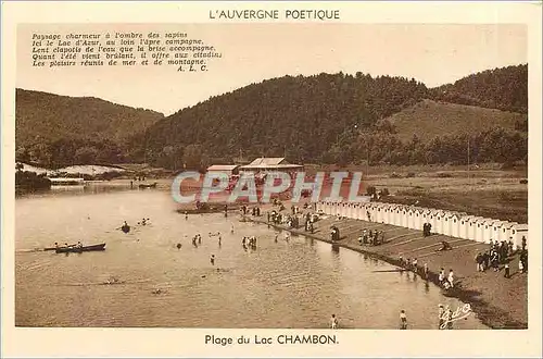 Ansichtskarte AK L'Auvergne Poetique Plage du Lac Chambon