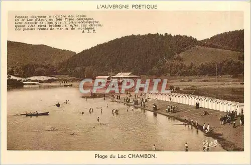 Cartes postales L'Auvergne Poetique Plage du Lac Chambon