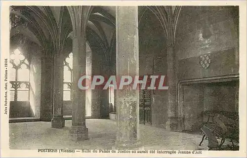 Cartes postales Poitiers Vienne Salle du Palais de Justice ou aurait ete interrogee Jeanne d'Arc