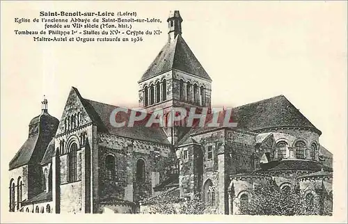 Cartes postales Saint Benoit sur Loire Loiret Eglise de l'Ancienne Abbaye de Saint Benoit sur Loire