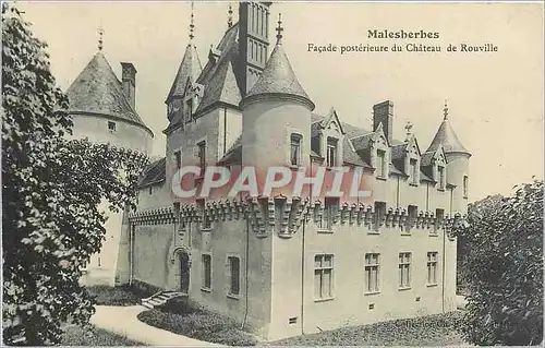 Cartes postales Malesherbes Facade posterieure du Chateau de Rouville