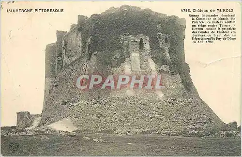 Cartes postales L'Auvergne Pittoresque Chateau de Murols