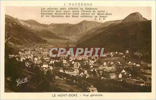 Ansichtskarte AK L'Auvergne Le Mont Dore Vue generale