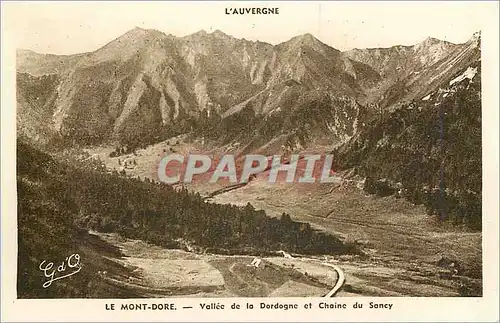 Ansichtskarte AK L'Auvergne Le Mont Dore Vallee de la Dordogne et Chaine du Sancy