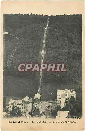 Cartes postales Le Mont Dore Le Funiculaire vu du chemin Melchi Roze