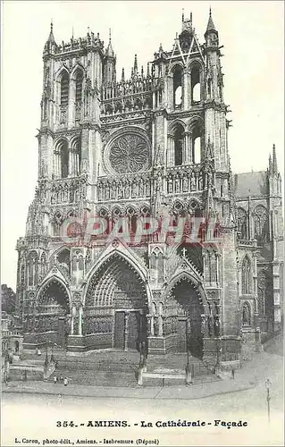 Cartes postales Amiens La Cathedrale Facade