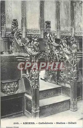 Cartes postales Amiens Cathedrale Stalles Detail